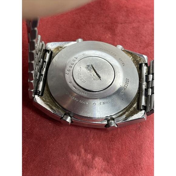 VTG 1978 Seiko A159-5009 LCD DIGITAL Chronograph Watch with Box Rare - Picture 9 of 12